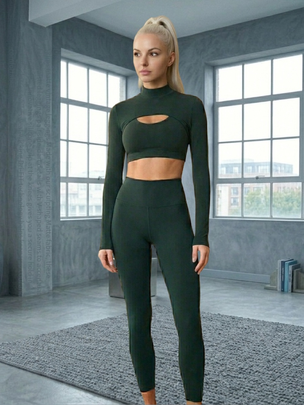 Nike x Skims Dri-FIT 26" Leggings Dark Teal Size XS NWT - Picture 2 of 7